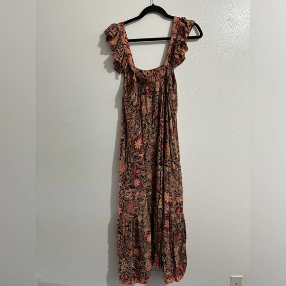 Anthropologie Love the Label Love Sam Jaipur maxi dress size medium boho pockets - Picture 4 of 5